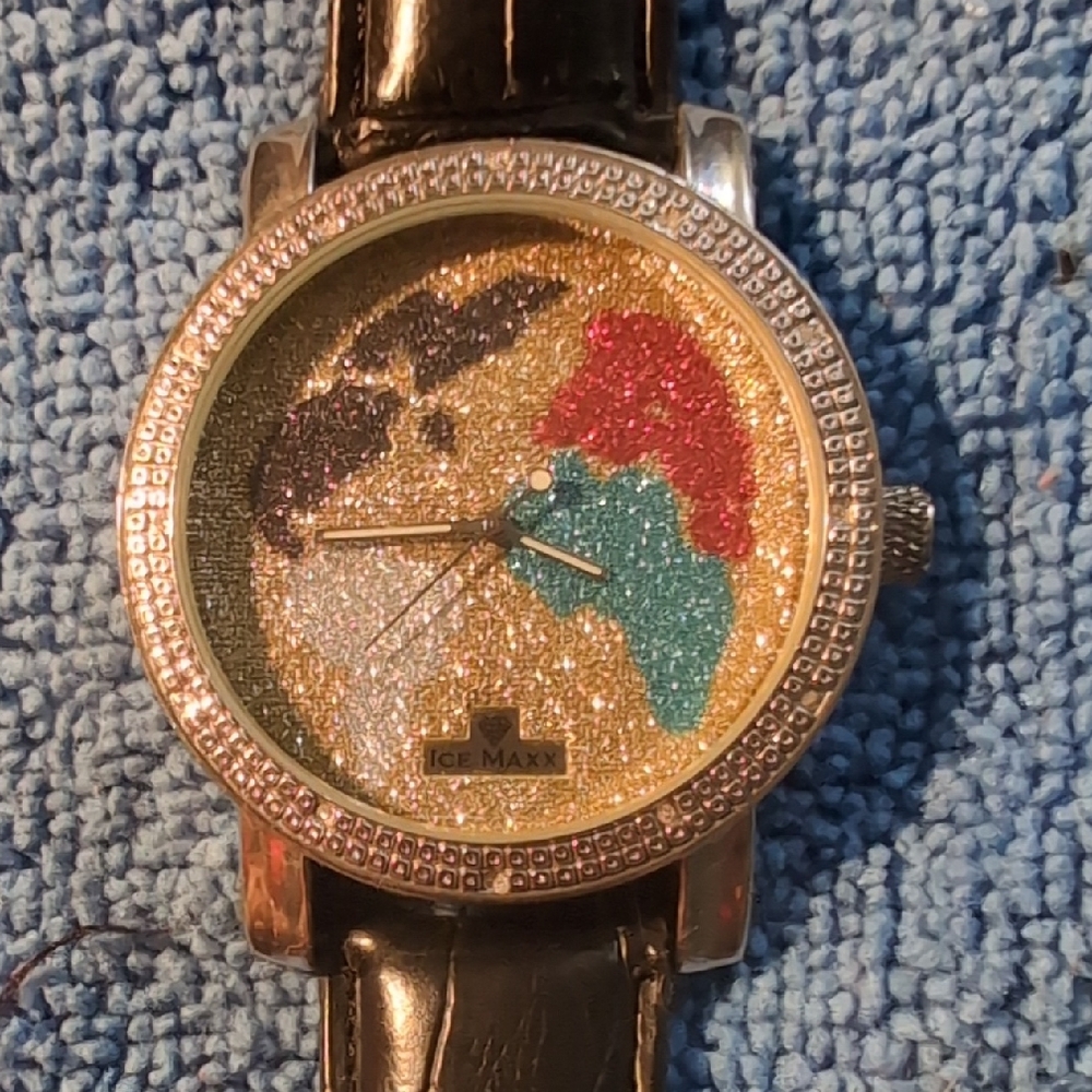 Ice Maxx Big Face 50mm With Black Leather Strap